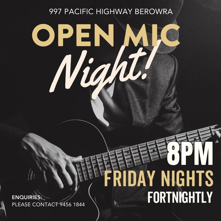 Featured image for “OPEN MIC NIGHT at Club Berowra – this Friday!”